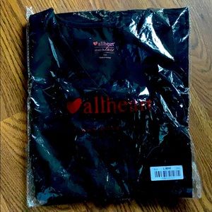 Scrub top small black allheart stretch luxe